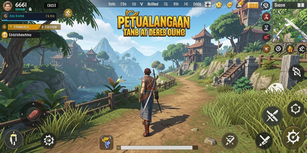 Tangkapan layar gameplay 666I di dunia terbuka yang menarik.