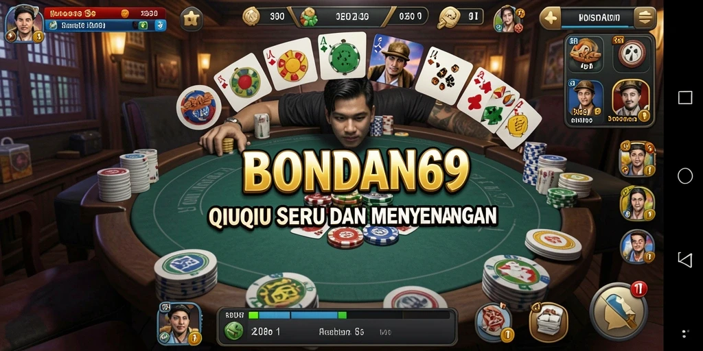 Tampilan gameplay seru dalam BONDAN69 yang menampilkan QiuQiu.