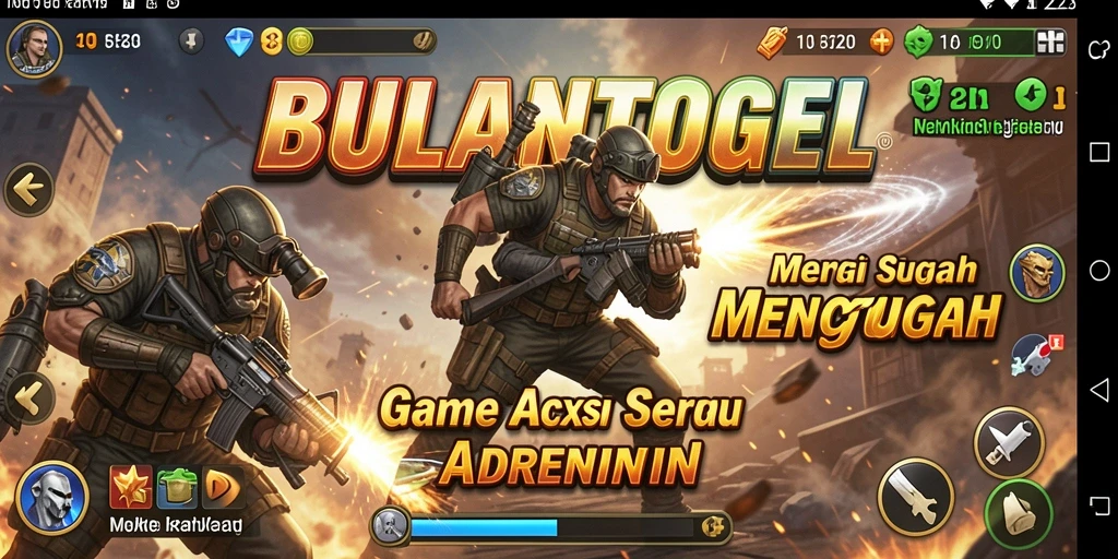 Tampilan gameplay BULANTOGEL yang mendebarkan dengan aksi seru.