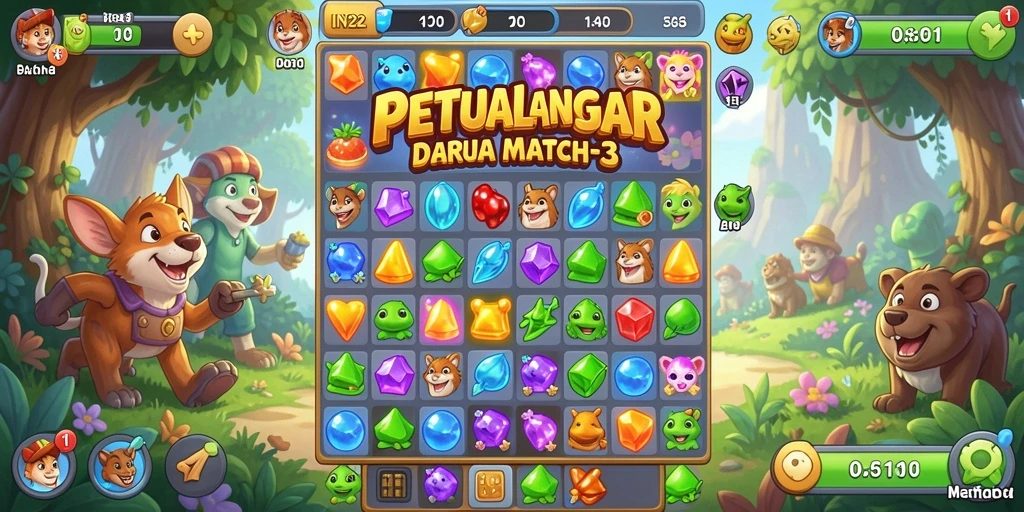 Tampilan screenshot utama IN22 menampilkan gameplay seru dan penuh warna.