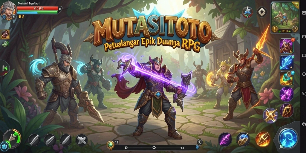 Tangkapan layar menampilkan aksi seru dalam permainan RPG MUTASITOTO.
