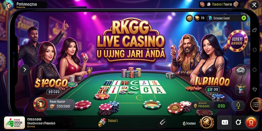 Tampilan permainan Live Casino yang menarik dan interaktif.