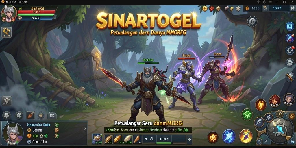 Screenshot utama SINARTOGEL menampilkan aksi seru dalam dunia MMORPG.